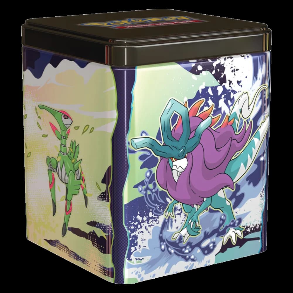 Tin Cube Pokémon 2025, boîte métallique cube empilable