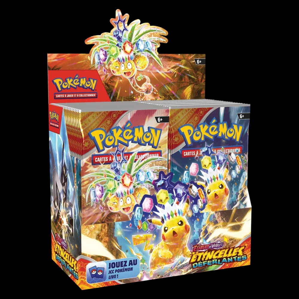 Display Pokémon EV08 Étincelles Déferlantes, boîte scellée de 36 boosters