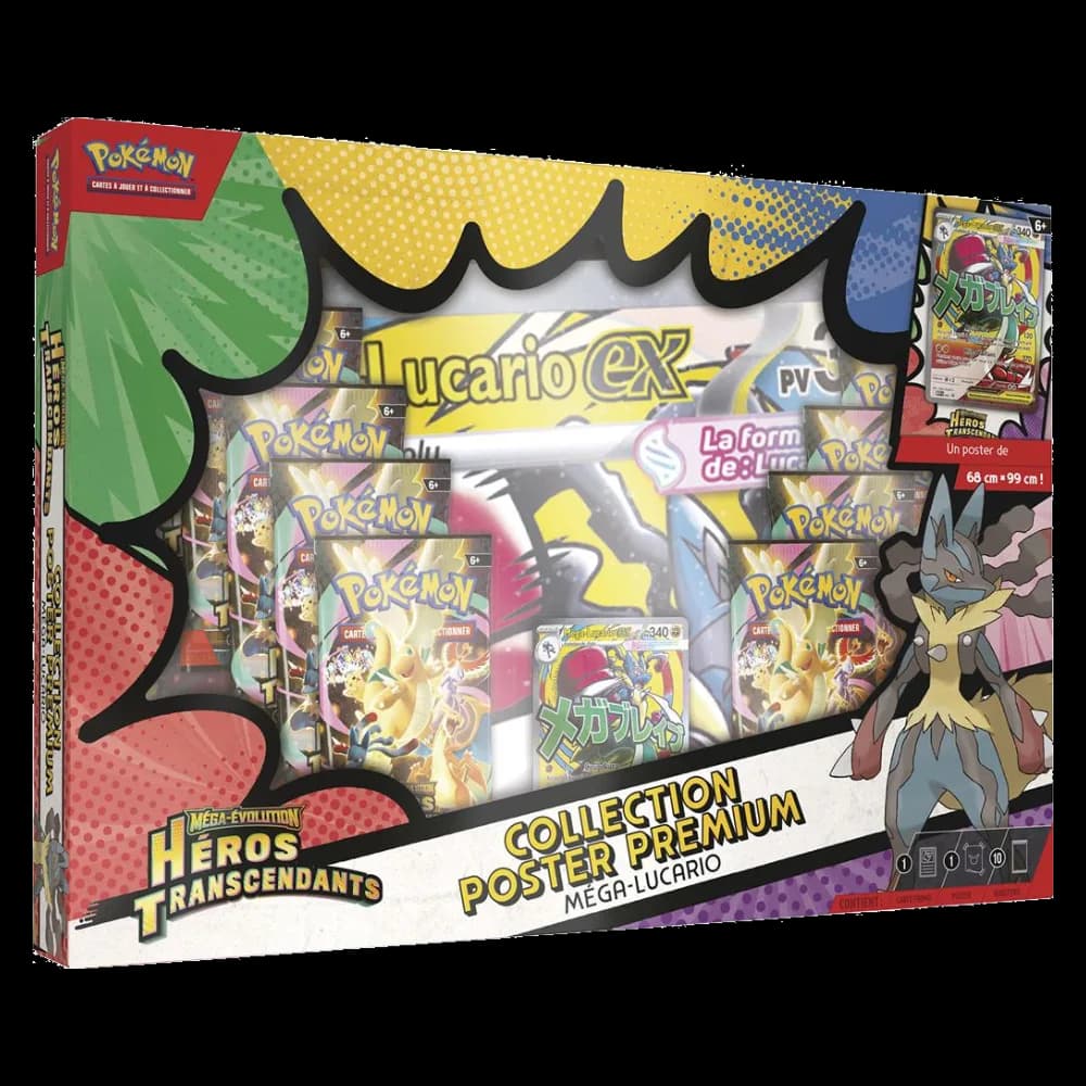Coffret Collection Poster Premium Pokémon ME2.5 Méga-Lucario