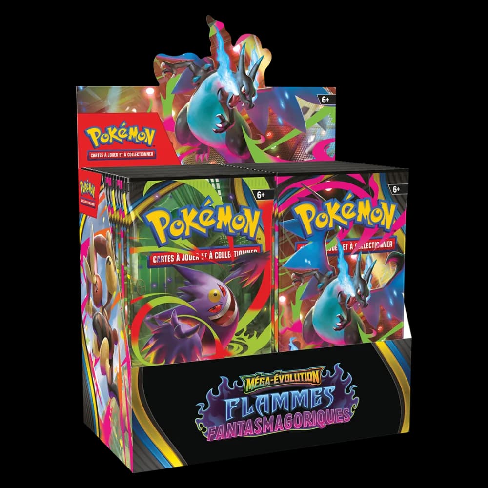 Display Pokémon ME02 Flammes Fantasmagoriques, boîte scellée de 36 boosters