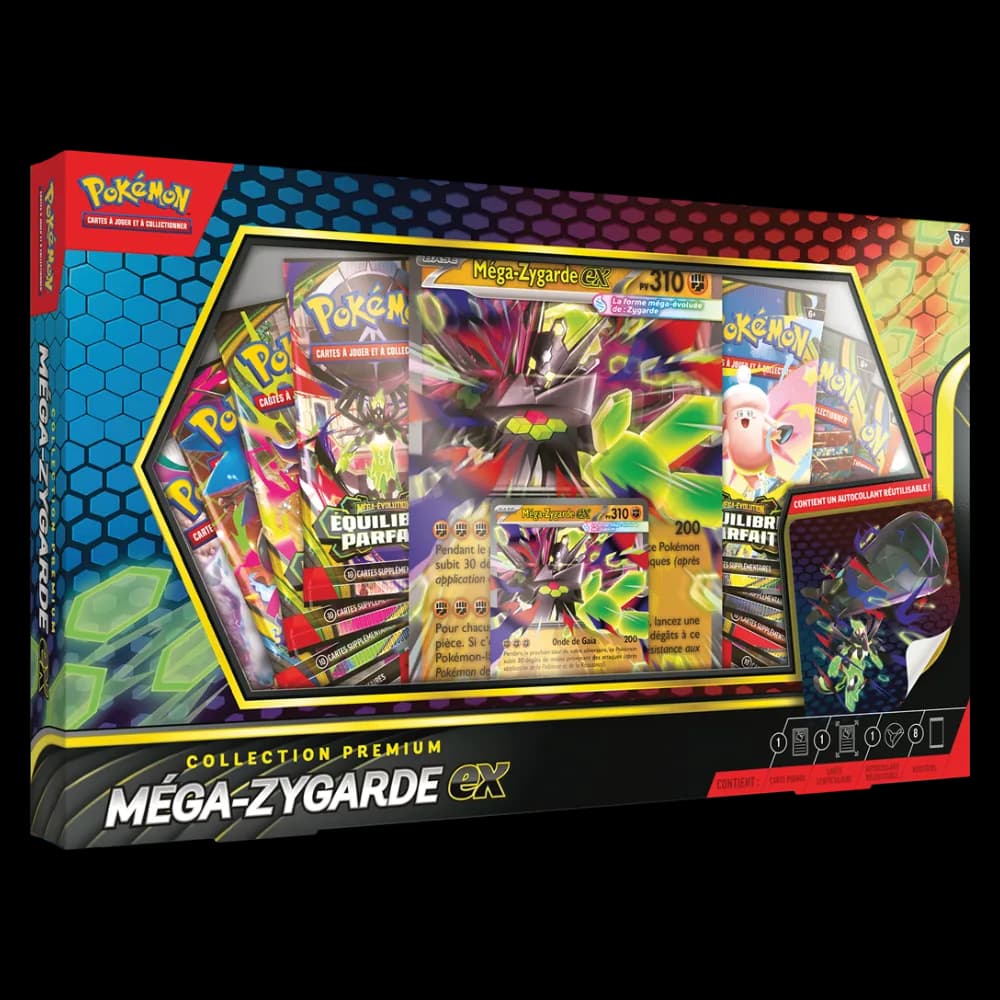 Coffret Collection Premium Pokémon Méga-Zygarde-ex avec ses cartes promo