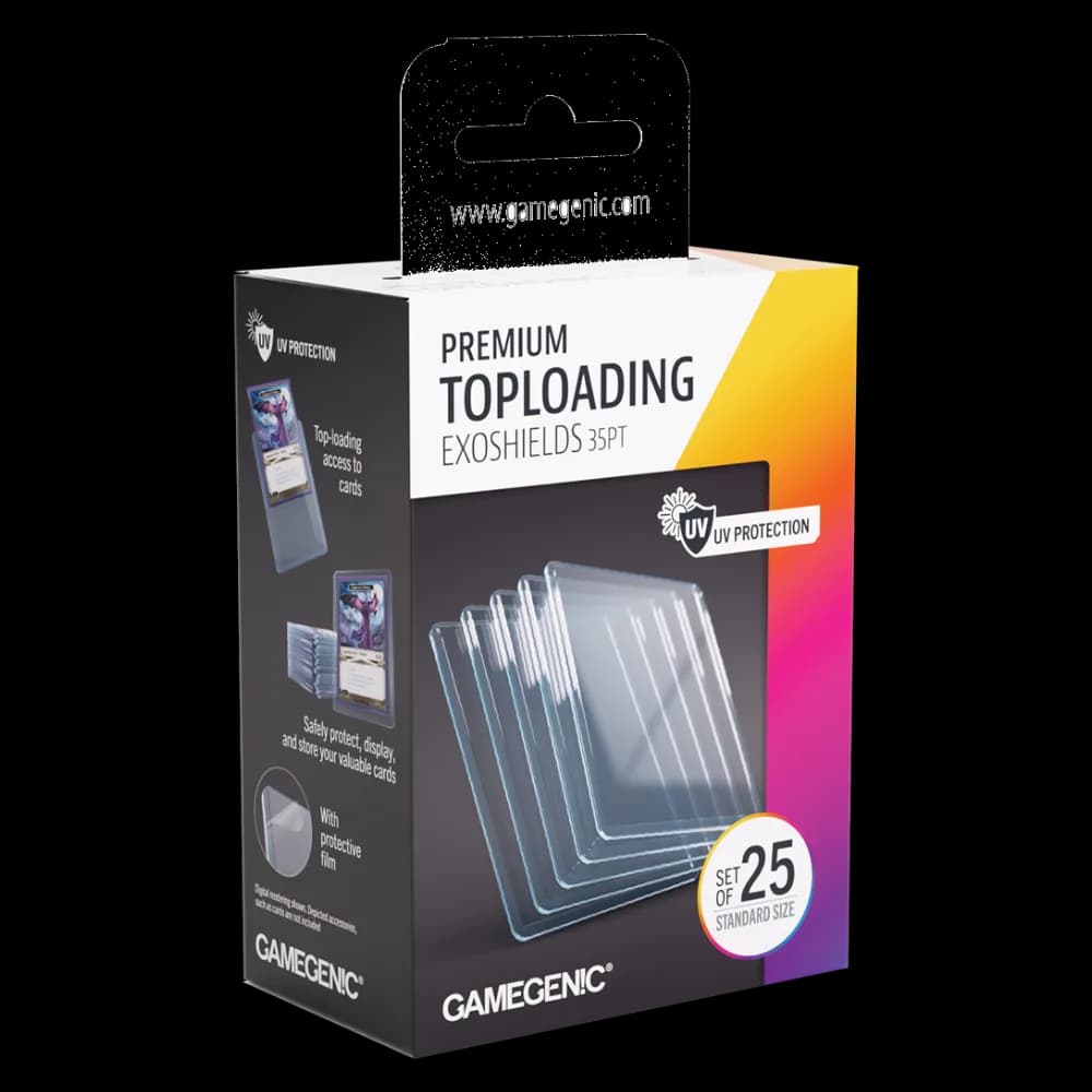 Paquet de 25 toploaders Gamegenic Exoshield 35pt transparent