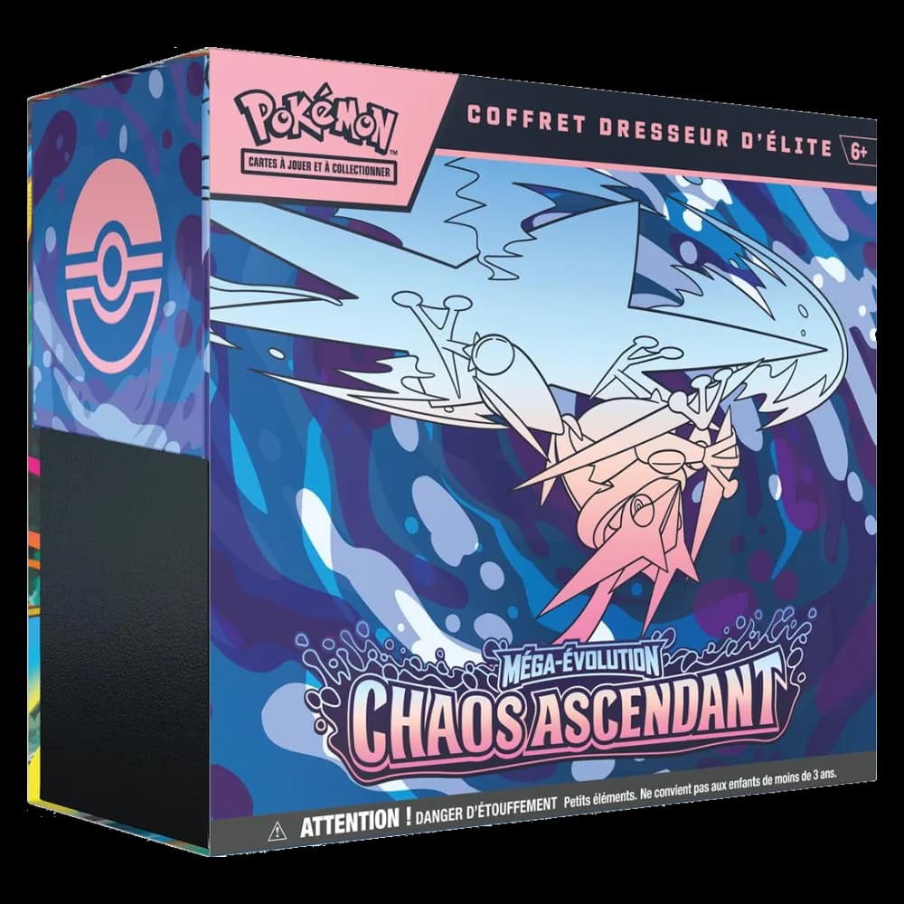 Coffret Dresseur d'Élite (ETB) Pokémon ME04 Chaos Ascendant avec la carte promo Feunnec