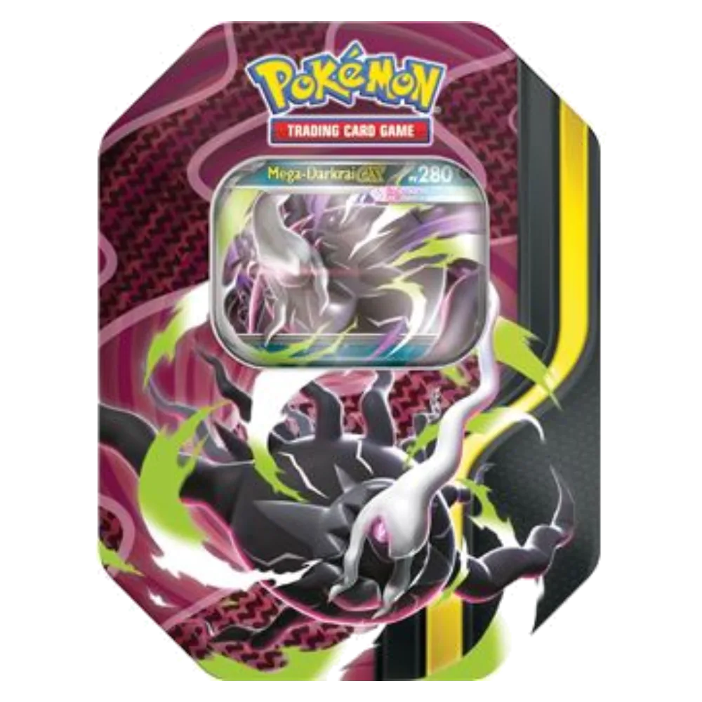 Pokébox Méga-Darkrai-ex Méga Puissances Q3 2026, boîte métallique Pokémon
