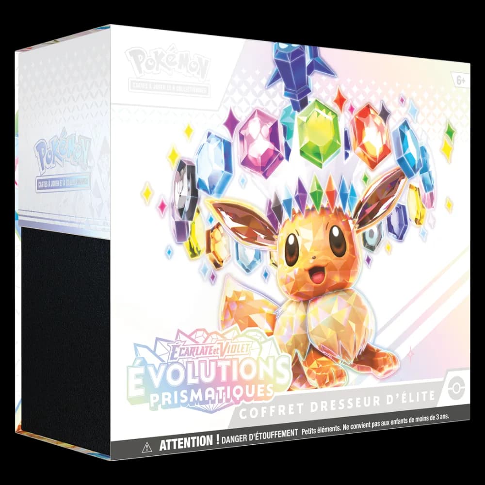 Coffret Dresseur d'Élite (ETB) Pokémon EV8.5 Évolutions Prismatiques avec la carte promo Évoli